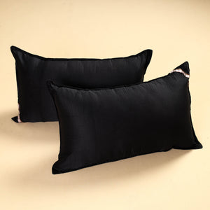 Black - Khun Weave Cotton Pillow Covers (Set of 2)