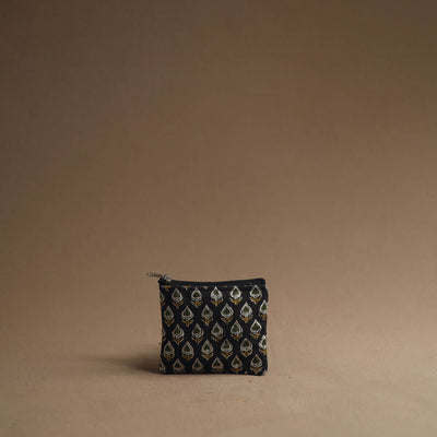 Black - Handmade Cotton Multipurpose Utility Pouches (set of 3) 08