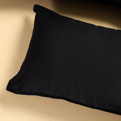 Black - Khun Weave Cotton Pillow Covers (Set of 2)