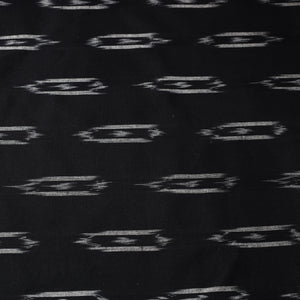 Black - Cotton Pochampally Ikat Weave Fabric 07