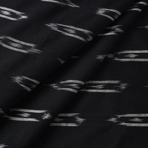 Black - Cotton Pochampally Ikat Weave Fabric 07