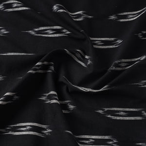 Black - Cotton Pochampally Ikat Weave Fabric 07