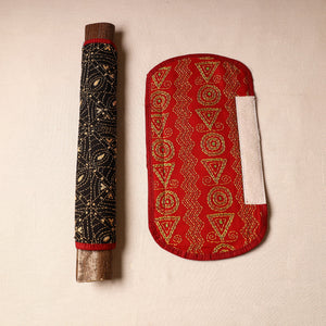 Bengal Kantha Work Handmade Fridge Handle Cover (Set of 2) 08