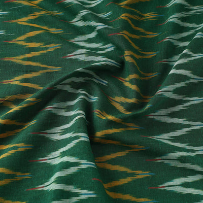 Green -  Pochampally Ikat Weave Cotton Fabric 15