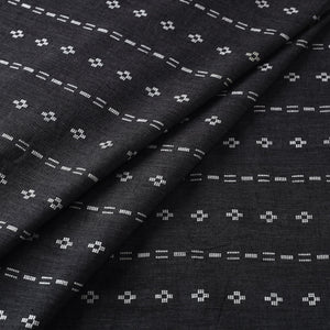 Black - Prewashed Cotton Jacquard Fabric 01