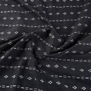 Black - Prewashed Cotton Jacquard Fabric 01
