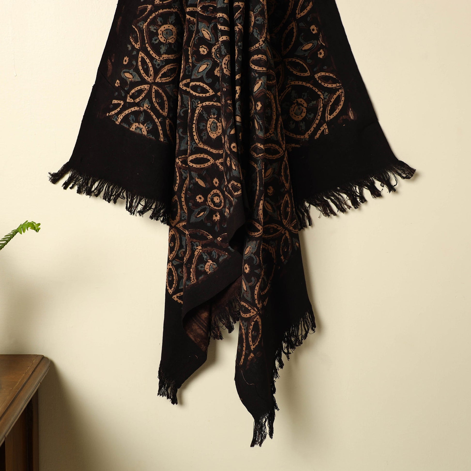Brown - Handloom Block Print Cotton Ajrakh Towel 10