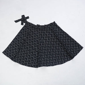 Black - Wrap Around Cotton Pochampally Ikat Skirt 14