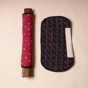 Bengal Kantha Work Handmade Fridge Handle Cover (Set of 2) 16