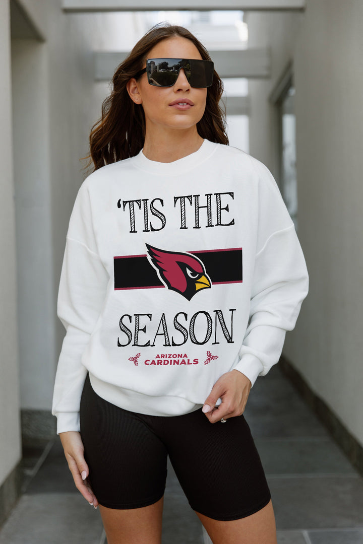 ARIZONA CARDINALS TOUCHDOWN TIDINGS DROP SHOULDER CREWNECK SWEATSHIRT