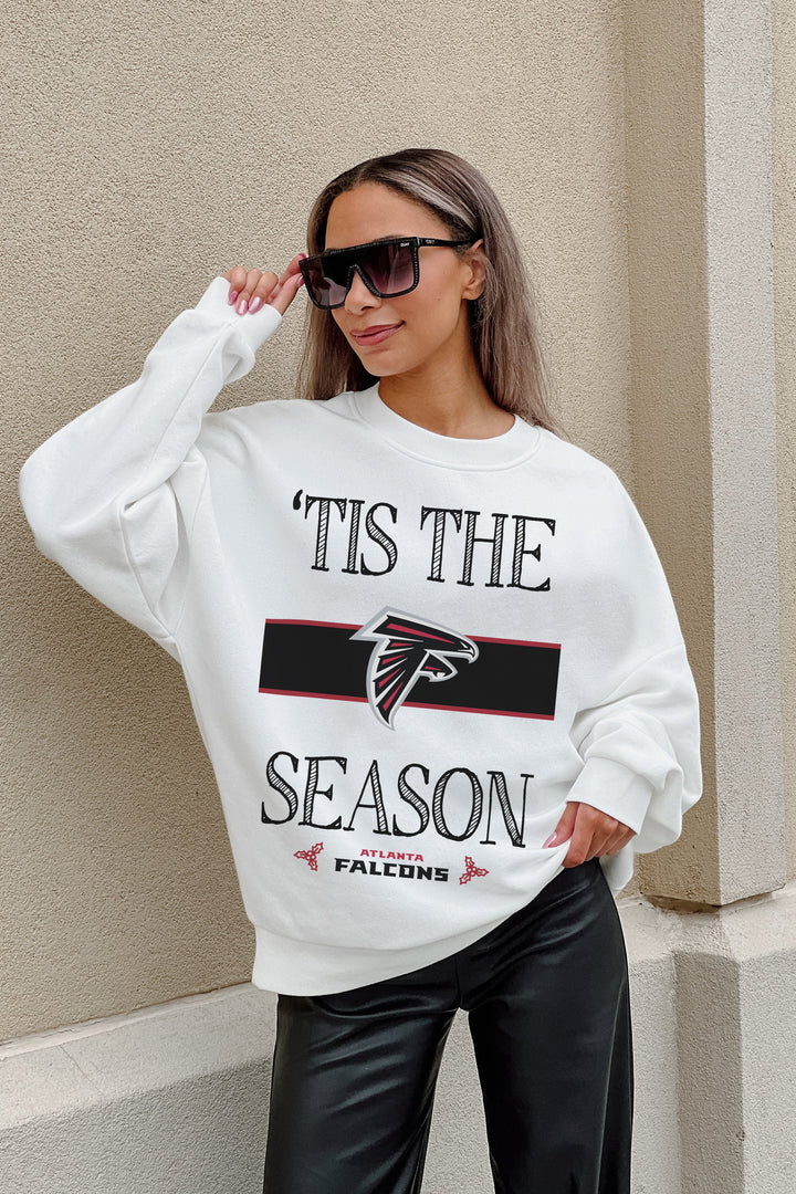 ATLANTA FALCONS TOUCHDOWN TIDINGS DROP SHOULDER CREWNECK SWEATSHIRT