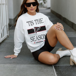 ATLANTA FALCONS TOUCHDOWN TIDINGS DROP SHOULDER CREWNECK SWEATSHIRT
