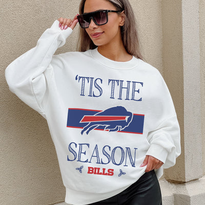 BUFFALO BILLS TOUCHDOWN TIDINGS DROP SHOULDER CREWNECK SWEATSHIRT