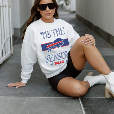 BUFFALO BILLS TOUCHDOWN TIDINGS DROP SHOULDER CREWNECK SWEATSHIRT