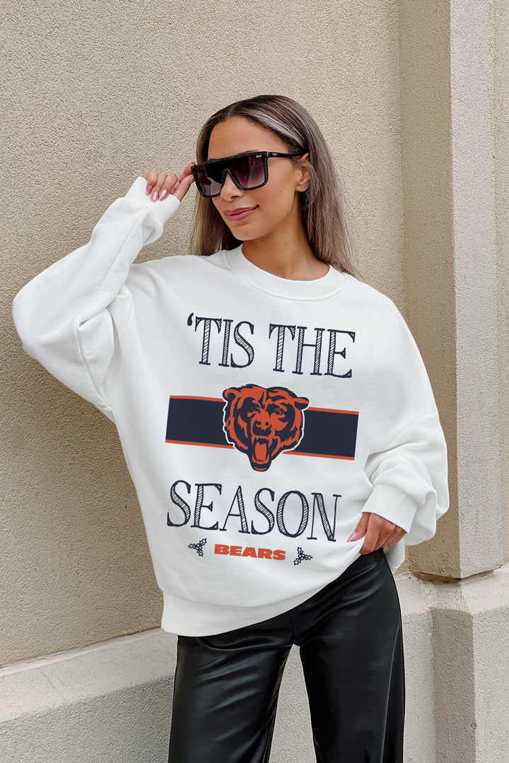 CHICAGO BEARS TOUCHDOWN TIDINGS DROP SHOULDER CREWNECK SWEATSHIRT