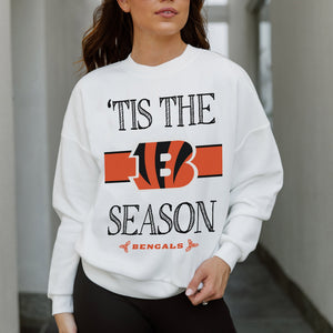 CINCINNATI BENGALS TOUCHDOWN TIDINGS DROP SHOULDER CREWNECK SWEATSHIRT