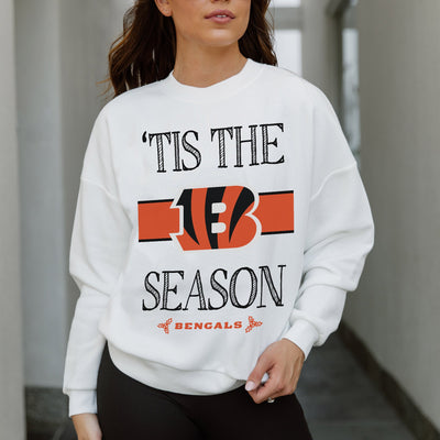 CINCINNATI BENGALS TOUCHDOWN TIDINGS DROP SHOULDER CREWNECK SWEATSHIRT