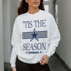 DALLAS COWBOYS TOUCHDOWN TIDINGS DROP SHOULDER CREWNECK SWEATSHIRT