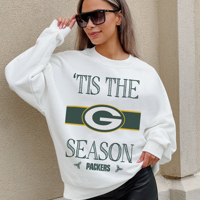 GREEN BAY PACKERS TOUCHDOWN TIDINGS DROP SHOULDER CREWNECK SWEATSHIRT