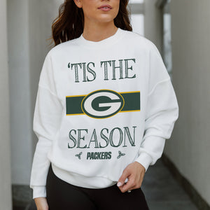 GREEN BAY PACKERS TOUCHDOWN TIDINGS DROP SHOULDER CREWNECK SWEATSHIRT