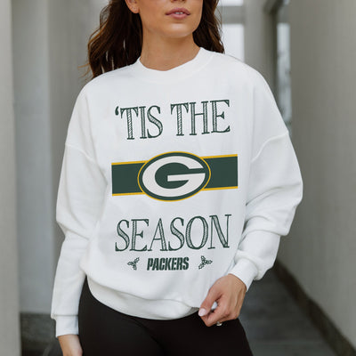 GREEN BAY PACKERS TOUCHDOWN TIDINGS DROP SHOULDER CREWNECK SWEATSHIRT
