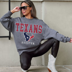 HOUSTON TEXANS BRING THE ENERGY PREMIUM FLEECE DROP SHOULDER CREWNECK PULLOVER