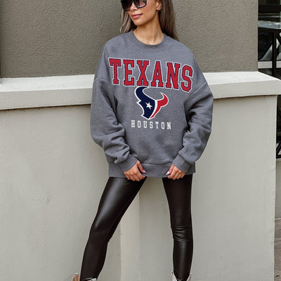 HOUSTON TEXANS BRING THE ENERGY PREMIUM FLEECE DROP SHOULDER CREWNECK PULLOVER