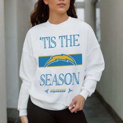 LOS ANGELES CHARGERS TOUCHDOWN TIDINGS DROP SHOULDER CREWNECK SWEATSHIRT