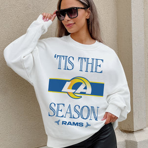 LOS ANGELES RAMS TOUCHDOWN TIDINGS DROP SHOULDER CREWNECK SWEATSHIRT