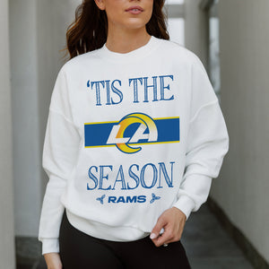 LOS ANGELES RAMS TOUCHDOWN TIDINGS DROP SHOULDER CREWNECK SWEATSHIRT