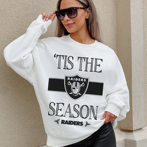 LAS VEGAS RAIDERS TOUCHDOWN TIDINGS DROP SHOULDER CREWNECK SWEATSHIRT