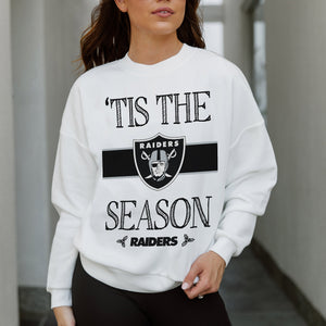LAS VEGAS RAIDERS TOUCHDOWN TIDINGS DROP SHOULDER CREWNECK SWEATSHIRT