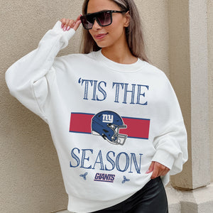 NEW YORK GIANTS TOUCHDOWN TIDINGS DROP SHOULDER CREWNECK SWEATSHIRT