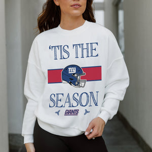 NEW YORK GIANTS TOUCHDOWN TIDINGS DROP SHOULDER CREWNECK SWEATSHIRT