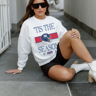 NEW YORK GIANTS TOUCHDOWN TIDINGS DROP SHOULDER CREWNECK SWEATSHIRT