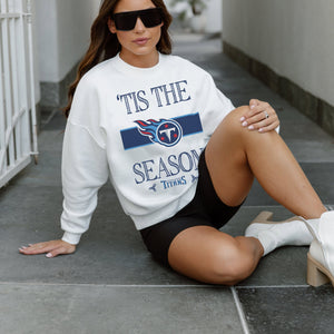 TENNESSEE TITANS TOUCHDOWN TIDINGS DROP SHOULDER CREWNECK SWEATSHIRT