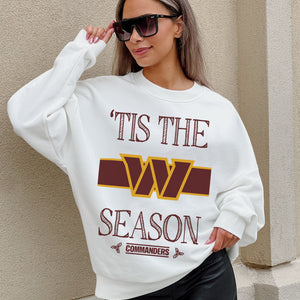 WASHINGTON COMMANDERS TOUCHDOWN TIDINGS DROP SHOULDER CREWNECK SWEATSHIRT