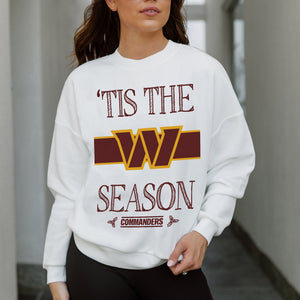 WASHINGTON COMMANDERS TOUCHDOWN TIDINGS DROP SHOULDER CREWNECK SWEATSHIRT