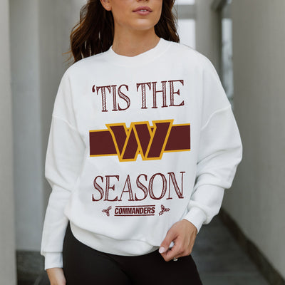 WASHINGTON COMMANDERS TOUCHDOWN TIDINGS DROP SHOULDER CREWNECK SWEATSHIRT