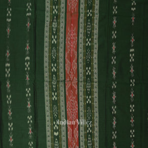 Green Pink Pasapali Sambalpuri Cotton Dress set with Dupatta