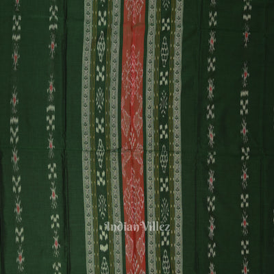 Green Pink Pasapali Sambalpuri Cotton Dress set with Dupatta