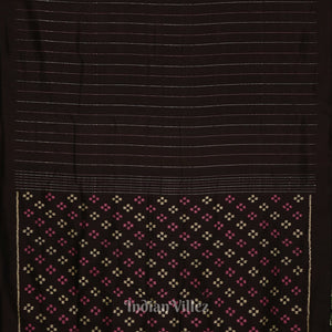 Black Jhoti Theme Contemporary Handloom Silk Saree