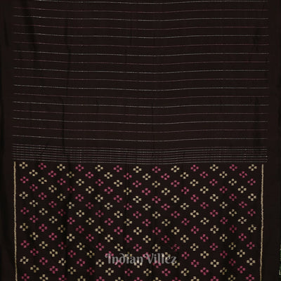 Black Jhoti Theme Contemporary Handloom Silk Saree