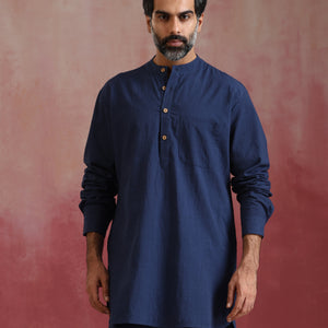 trueBrowns Men's Navy Cotton Co-ord set