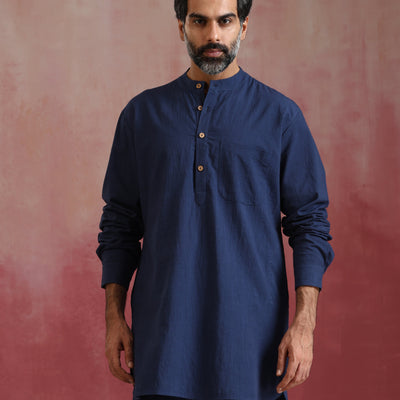 trueBrowns Men's Navy Cotton Co-ord set