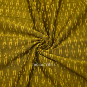 Mehendi Green Geometric Pochampally Ikat Cotton Fabric