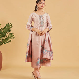 Pastel Mauve Festive Kurta Set