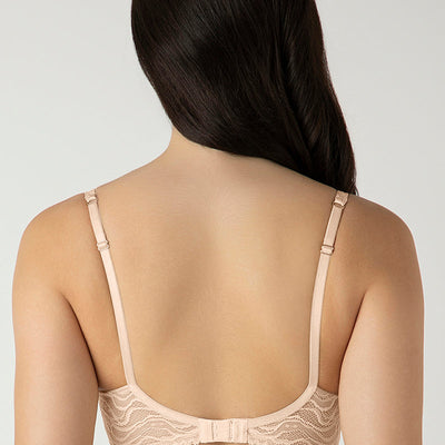 Demure Padded Non-Wired Demi Bra - Delicate Bloom Print