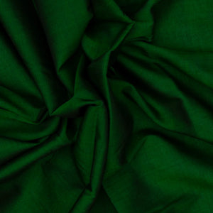 Dark Green Handloom Gadwal Cotton Saree With Contrast Purple Border