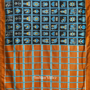 Black Cupper Sulphate Nabakothi Contemporary Silk Saree